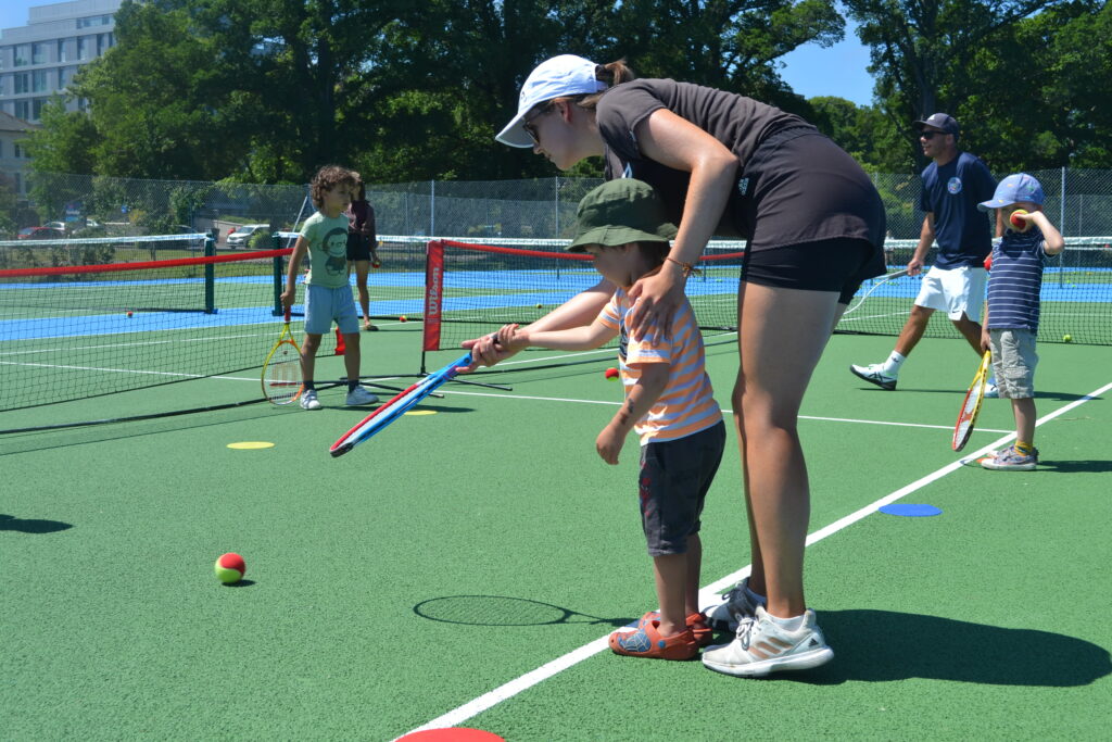 coaching the youths at preston park tennis club
