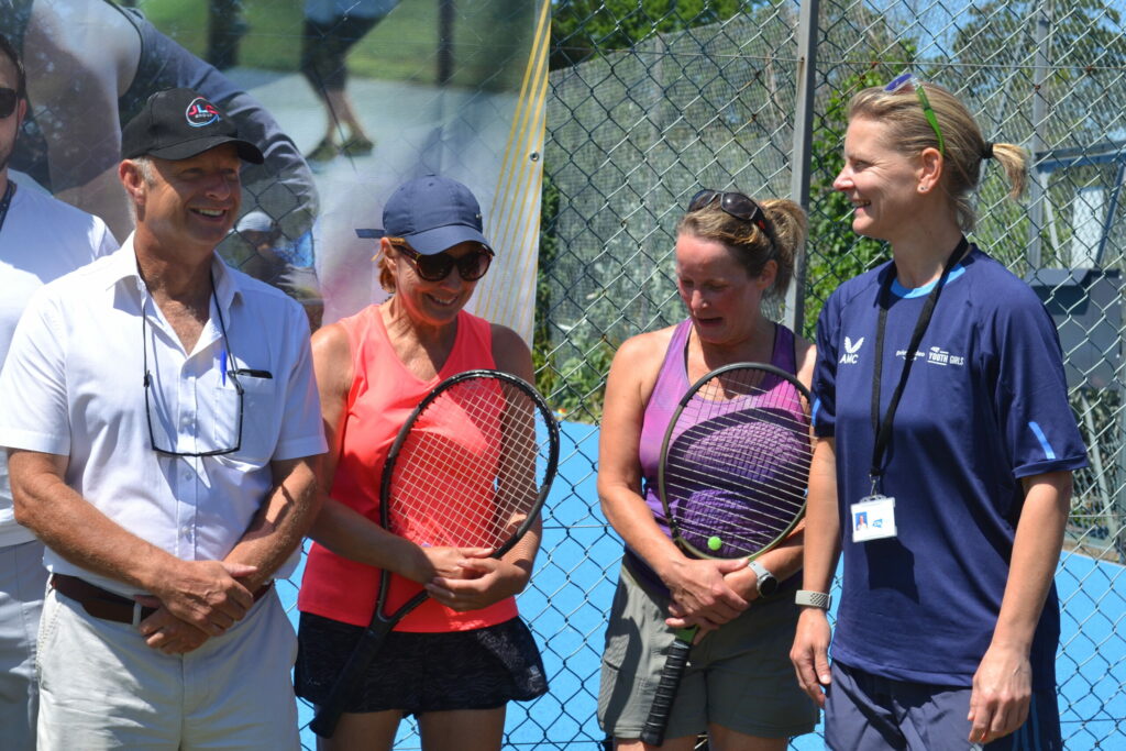 coach interacting at preston park tennis club